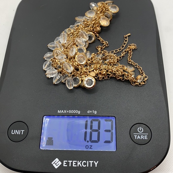 VINTAGE Multi-Layer Crystal Statement Necklace - Picture 6 of 6